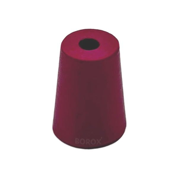 Borox Kauçuk Tıpa Delikli No 1 - 11x14x18,5mm NS 12/21 - 5Adet