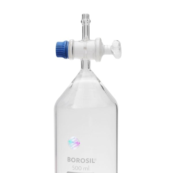 Borosil Gaz Numune Alma Kabı 500 ml - Musluklu Cam Tüp