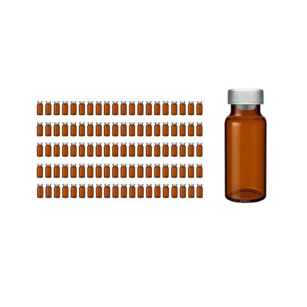 Borox Cam Vial 20 ml - Amber - Crimp ND20 - 100 adet/paket