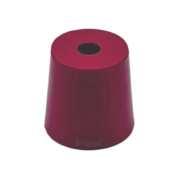 Borox Kauçuk Tıpa Delikli No 4 - 15x21x22mm NS 19/26 - 5Adet