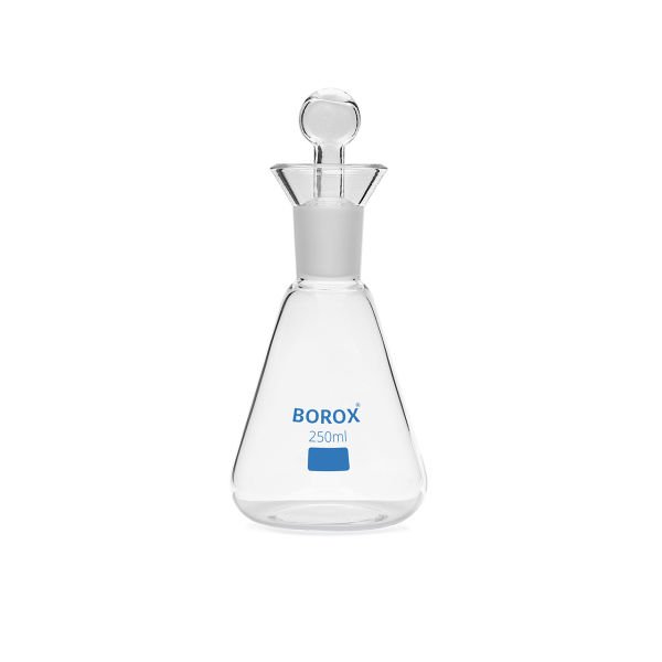 Borox Cam Erlen 250 ml - İyot Erleni Cam Kapaklı NS24/29