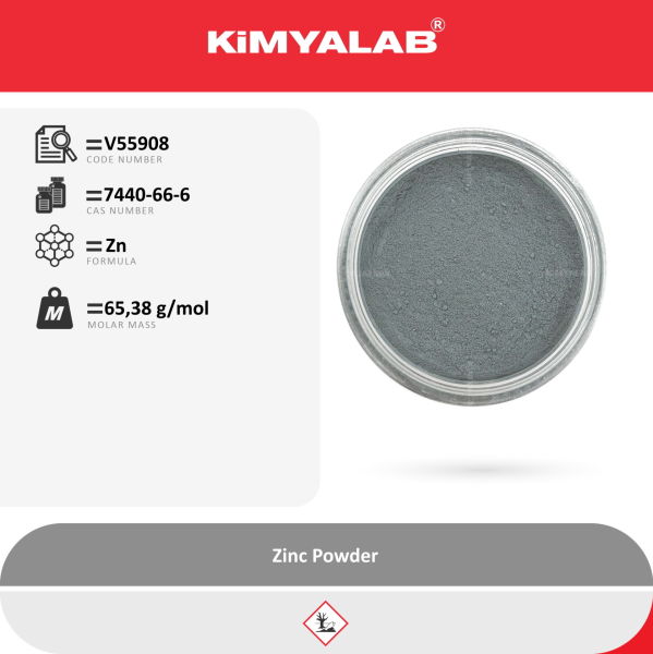 Kimyalab Çinko Tozu - Zinc Powder - Laboratory Grade - 5 Kg-HDPE Varil