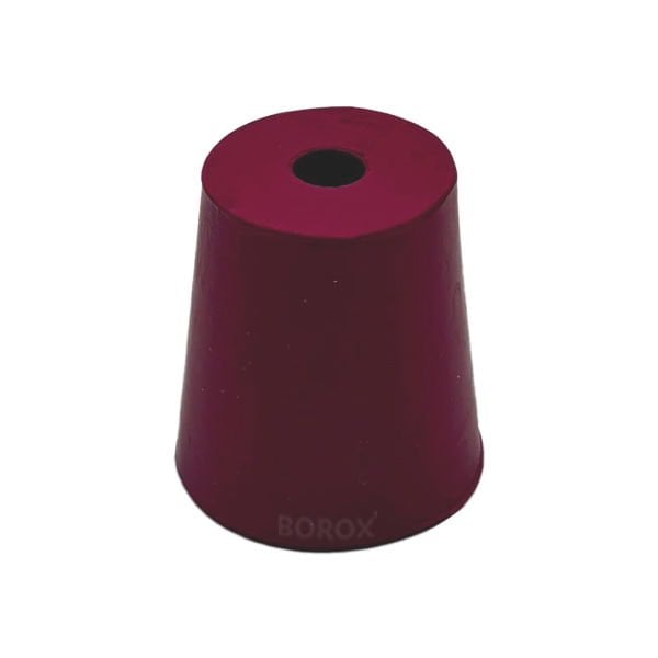 Borox Kauçuk Tıpa Delikli No 7 - 20x26x27,5mm NS 24/29 - 5Adet