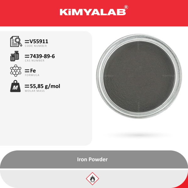 Kimyalab Demir Tozu - Iron Powder - Food Grade - 5 Kg-HDPE Varil