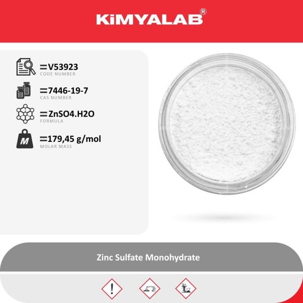 Kimyalab Çinko Sülfat Monohidrat - Zinc Sulfate Monohydrate - 5 Kg-HDPE Varil