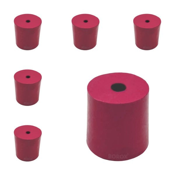 Borox Kauçuk Tıpa Delikli No 11 - 29x33x32mm - 5Adet