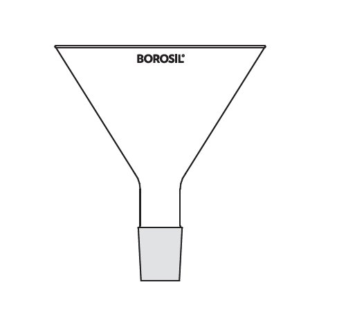 Borosil Cam Huni 125 mm - Geniş Ağızlı Huni - 29/32 Şilifli