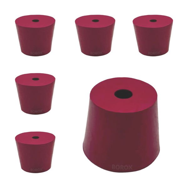 Borox Kauçuk Tıpa Delikli No 16 - 35x45x36,5mm - 5Adet
