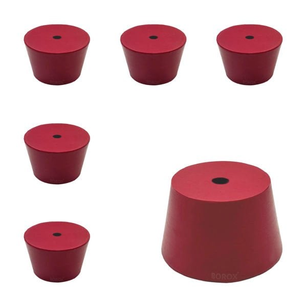 Borox Kauçuk Tıpa Delikli No 18 - 48x53,5x33,5mm - 5Adet