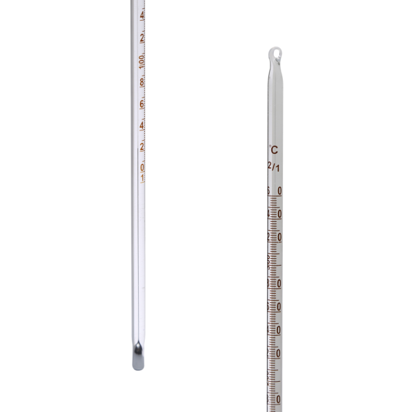 Borox Civalı Termometre - Kimya Termometresi -10-360C - 10lu