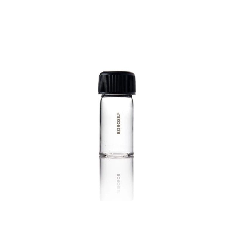 Borosil Cam Deney Tüpü 5 ml Dibi Düz - Kapaklı Kültür Tüp