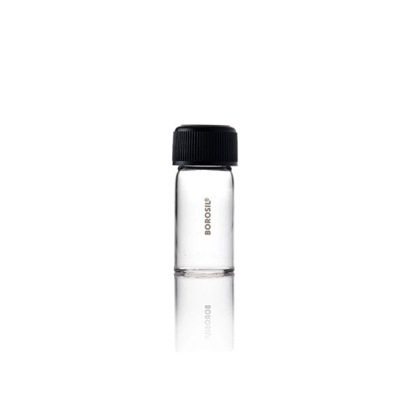 Borosil Cam Deney Tüpü 5 ml Dibi Düz - Kapaklı Kültür Tüp