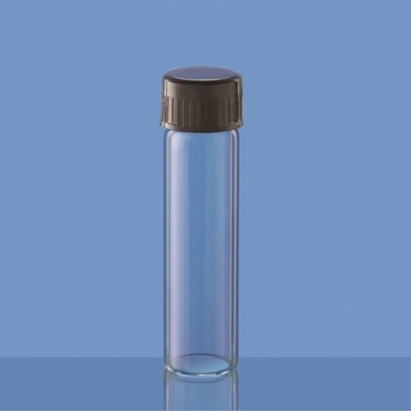 Borosil Cam Deney Tüpü 5 ml Dibi Düz - Kapaklı Kültür Tüp