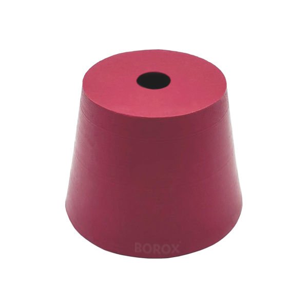 Borox Kauçuk Tıpa Delikli No 19 - 43x57,5x46mm NS 45/40 - 5Adet