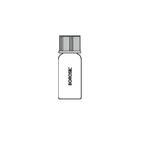Borosil Cam Deney Tüpü 30 ml Dibi Düz - Kapaklı Kültür Tüp
