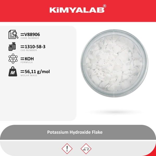 Kimyalab Potasyum Hidroksit 1 Kg - Potassium Hydroxide Flake
