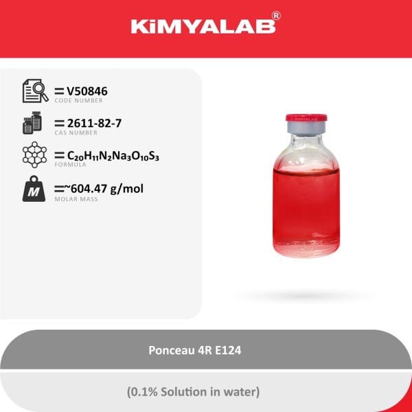 Kimyalab Kırmızı Toz Gıda Boyası E124 250gr - Ponceau 4R Dye Powder - Toz Renklendirici