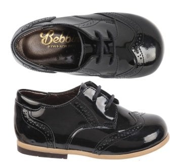 Oxford - Handmade Black Unisex Children's Shoes