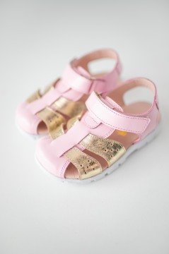 Pink-Gold Sandals for Girls