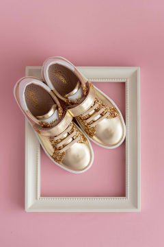 Gloss-Gold Hakiki Deri Ortopedik Kız Çocuk Spor Ayakkabı