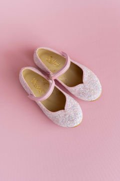 Love-Girl's Pink Sequin Shoes