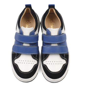 Tom-Mavi Beyaz Hakiki Deri Erkek Çocuk Spor Ayakkabısı
