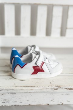 White Superhero Kids Sports Shoes