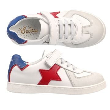 White Superhero Kids Sports Shoes