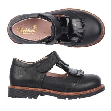 Black Velcro Shoes Girls' School