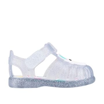 Igor Tobby Gloss Unicorn-Glitter Şeffaf Işıltılı Çocuk Cırtlı Sandalet