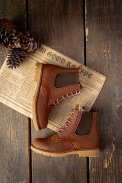 Children Tab Leather Boots