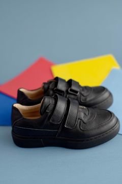 Seon Siyah Erkek Çocuk Okul Ayakkabı