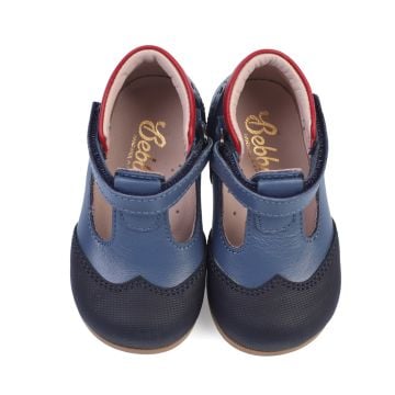 Bobby- Hakiki Deri Denim Ortopedik  İlk Adım Ayakkabı