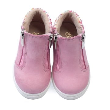 Merry-Pembe Fermuarlı Hakiki Deri Kız Çocuk Bot