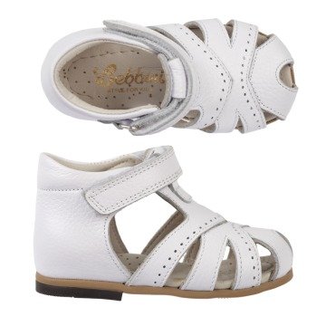 The First Step Children's Sandals White