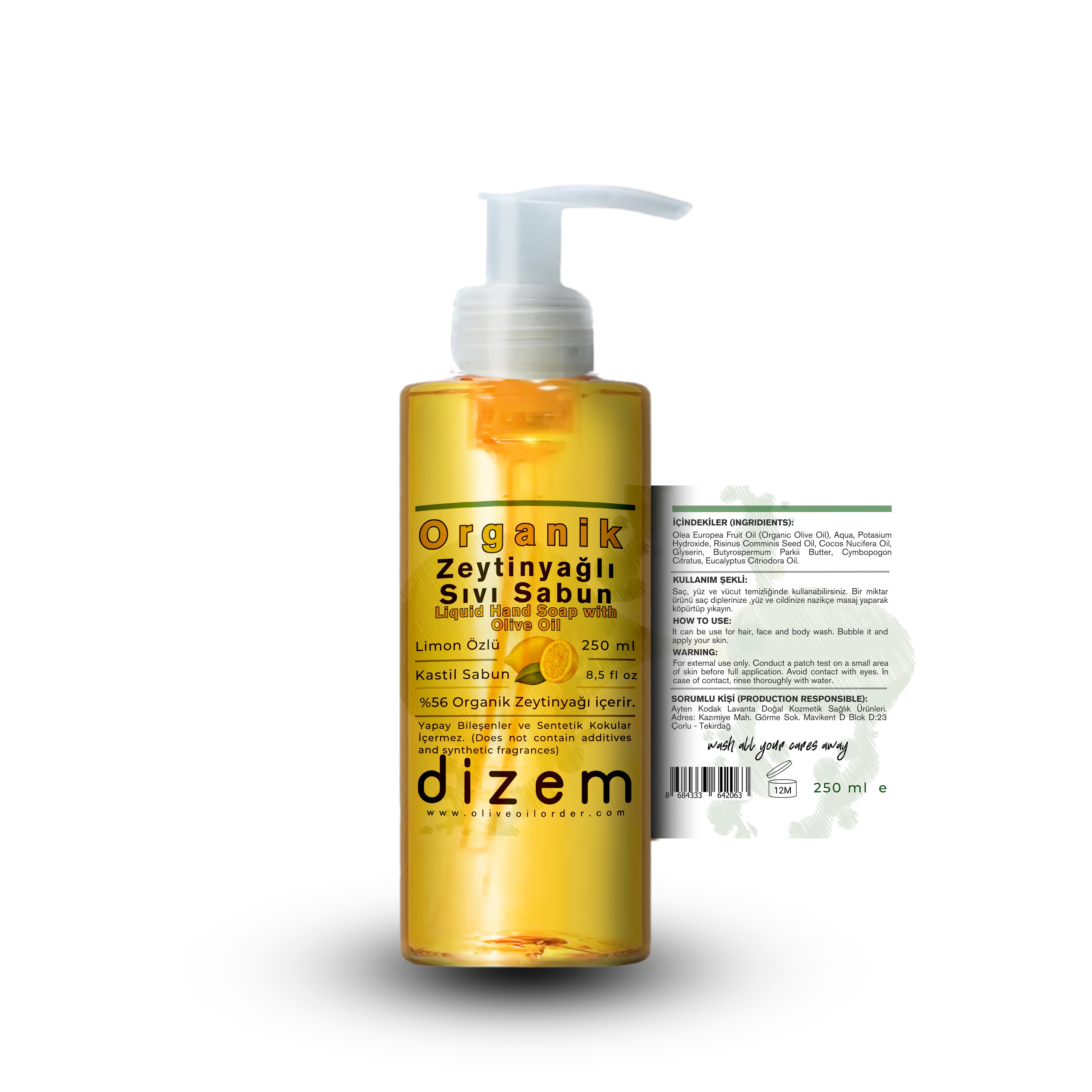 Organic Olive Oil Liquid Hand Soap 250ml