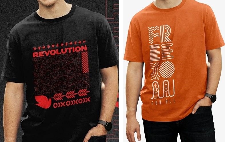 Tişört Set 2 (Revolution Tişört + Freedom Tişörtü )