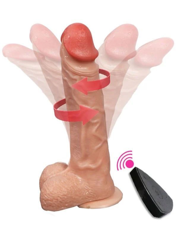 Shequ Bronte Şarjlı Döner Başlı Realistik Dildo Uzaktan Kumandalı 20.5 cm