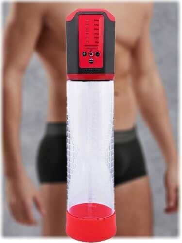SECRETGAME Censan Kırmızı Şarjlı LCD Göstergeli Otomatik Penis Pompası  penis enlarger