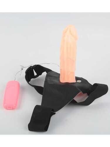 SECRETGAME Titreşimli Belden Bağlamalı Realistik Penis Et Dokulu - Vibrating Strapon Realistic Penis, hollow penis, sex toys+18