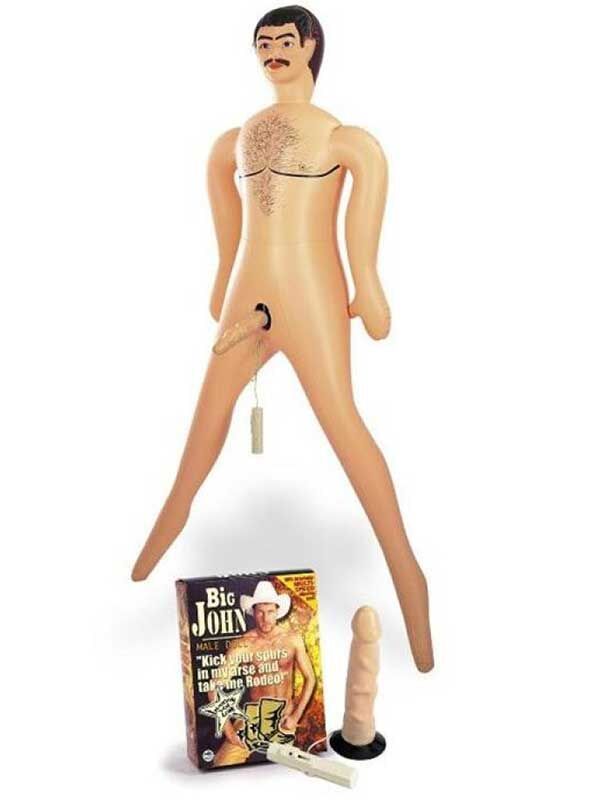 SECRETGAME Big John Titreşimli Penisli Şişme Erkek Bebek - inflatable male doll with vibrating penis