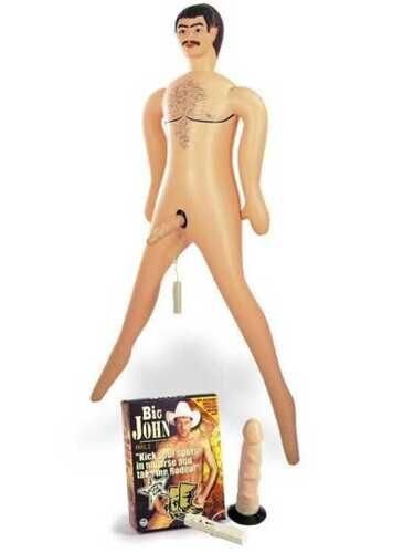 SECRETGAME Big John Titreşimli Penisli Şişme Erkek Bebek - inflatable male doll with vibrating penis