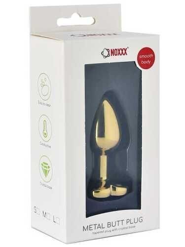 SECRETGAME NOXXX Altın Renkli Kalpli Çelik Anal Plug - Küçük Boy - Gold Color Heart Steel Anal Plug - Small Size