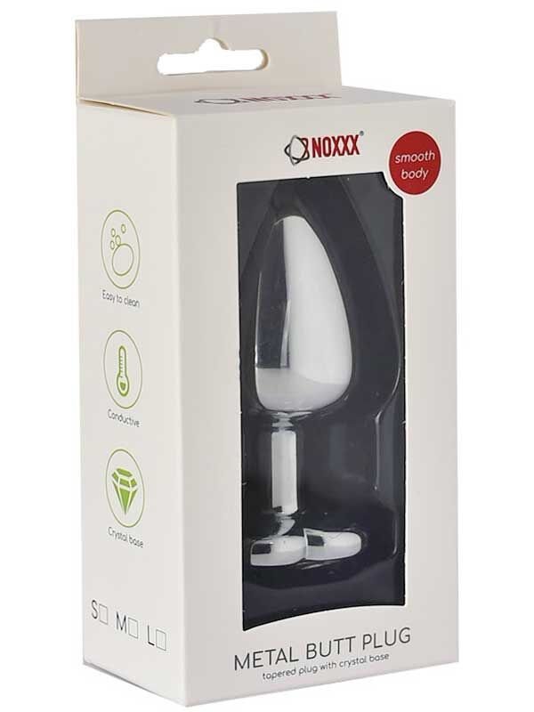 NOXXX Gümüş Renkli Kalpli Çelik Anal Plug - Büyük Boy
