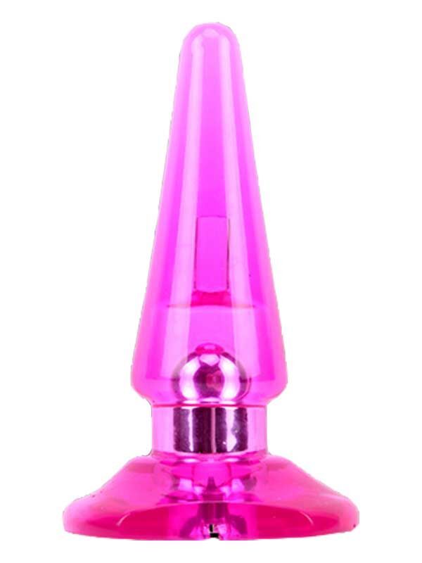 SECRETGAME Hi Basic Titreşimli Anal Tıkaç - Pembe - anal plug, butt plug, silicone plug, anal opener, sex toys+18