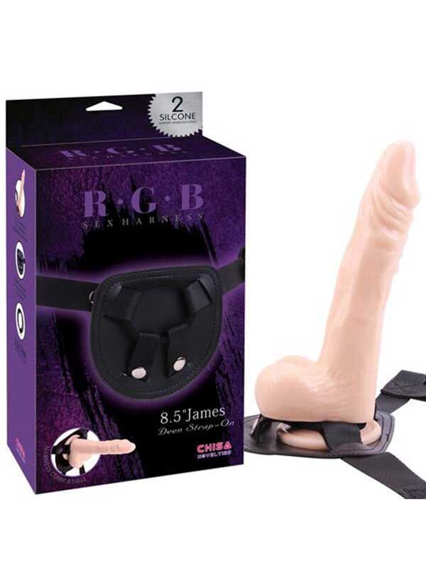 SECRETGAME R.G.B Belden Bağlamalı 21.5cm Protez Penis ve Kemeri - Strapon Prosthetic Penis and Belt, strapon vibrator, strapon penis sex toys+18