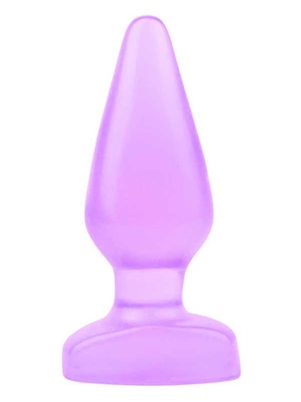 SECRETGAME Hi-Rubber Şeffaf Jel Anal Tıkaç - Mor 16cm - Clear Gel Anal Plug ,anal plug, anal expander, butt plug, sex toys+18