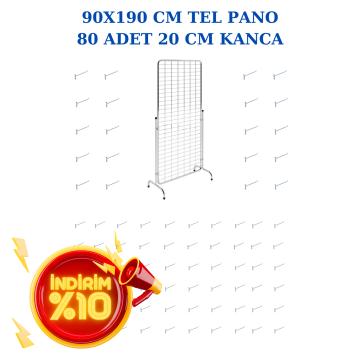 Krom Tel Pano 80 Adet Kancalı Bijuteri Standı Çorap Standı Telefon Standı