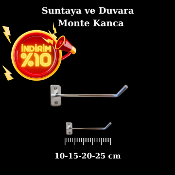 Duvara Monte Galvaniz Metal Kanca-5 mm Kalınlık Dayanıklı Yapı