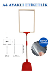A4 Ayaklı Etiketlik Fiyat Etiketi Sepet Etiketi